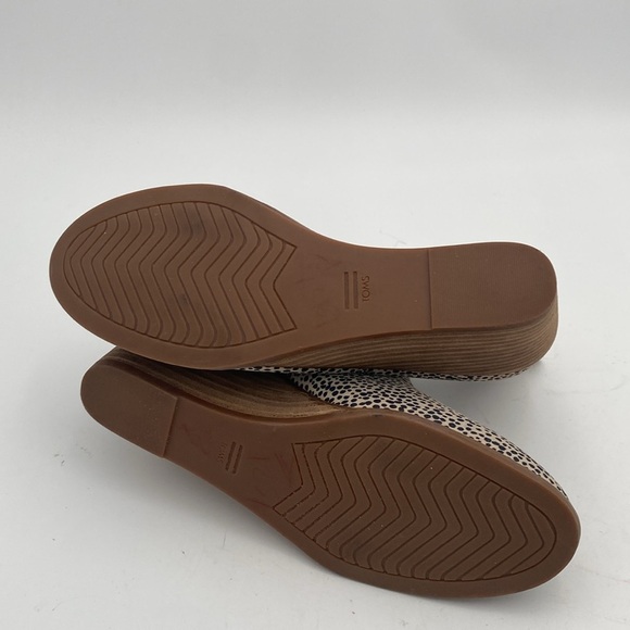 Toms Speckled Ankle Booties Black Cream wedge women 7.5 suede polka dot casual - Picture 8 of 13